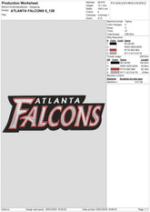 Atlanta Falcons 5 : Embroidery Design - FineryEmbroidery